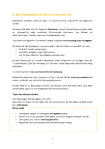 Text über Dienstpläne, Arbeitsrecht und Verantwortlichkeit im Arbeitsalltag.