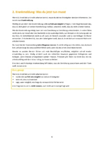 Text: Krankmeldung: Was du jetzt tun musst. Wichtige Hinweise zur Krankmeldung.