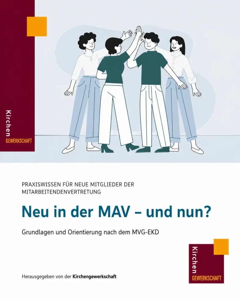 Vier Personen geben sich die Hand, u0022Neu in der MAV - und nun?